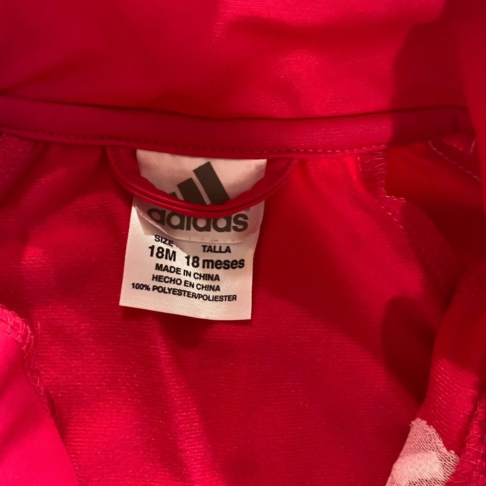 Adidas toddler girl dark pink track suit size 18 m - Picture 5 of 13